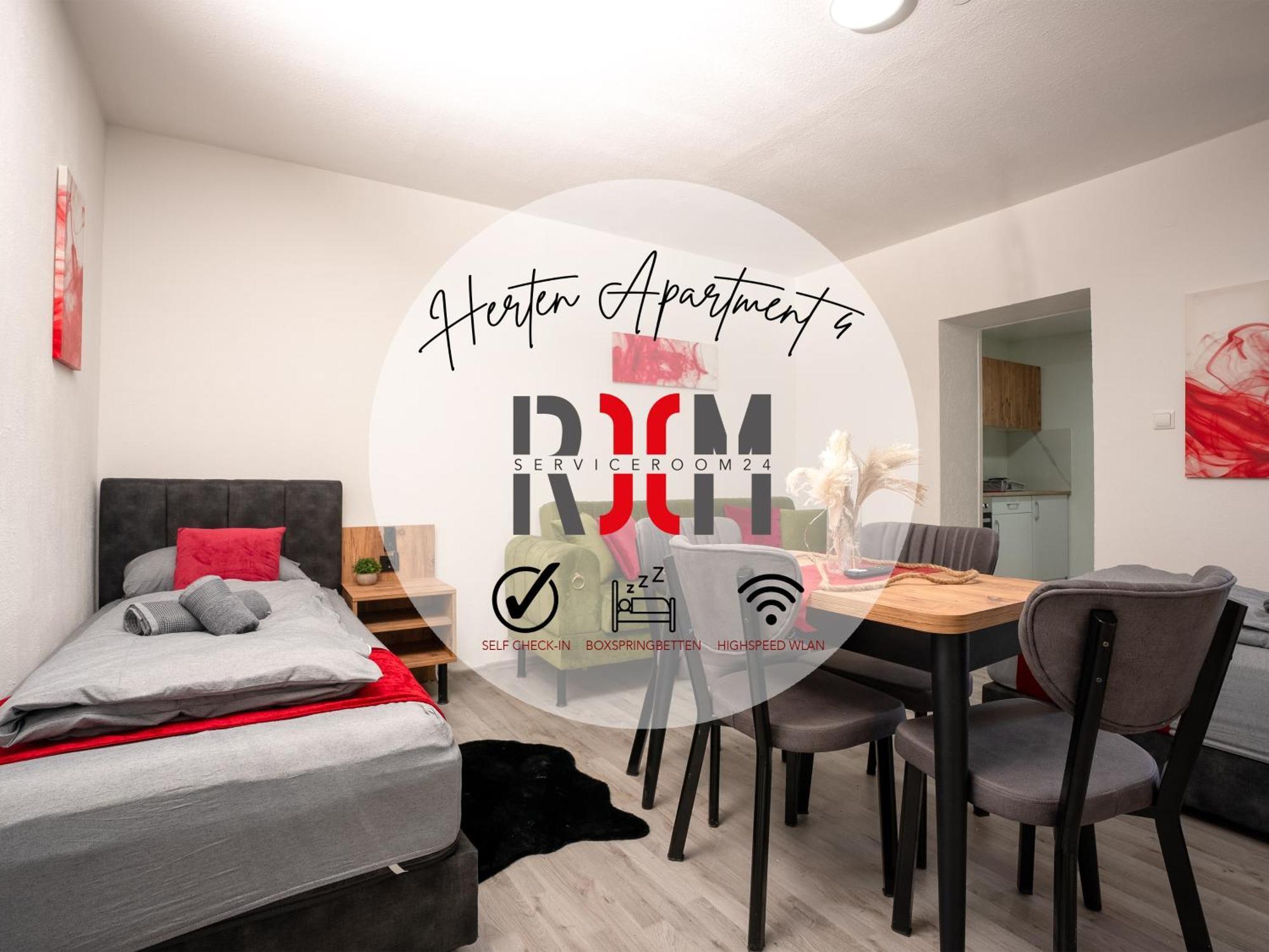 Serviceroom24 - Apartment 4 In Herten Wlan - Smart-Tv - 24-7 Check-In Und Kueche Esterno foto