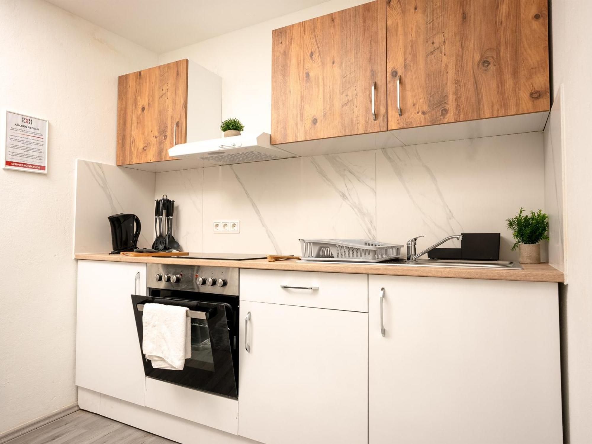 Serviceroom24 - Apartment 4 In Herten Wlan - Smart-Tv - 24-7 Check-In Und Kueche Esterno foto